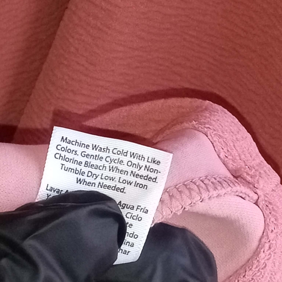 Free Assembly Small Classic Pink 3/4 Sleeve A-Line Dress Shift Preppy Casual - Picture 7 of 9